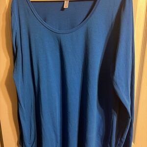 Women's Blue Long Sleeve Top